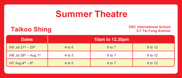 Faust’s Summer Programme schedule at the Faust Studios, Taikoo Shing