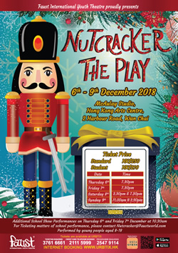 Main poster of Faust International Youth Theatre’s production of Nutcracker The Play